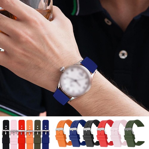 SOFT SILICONE RUBBER WATCH SMART BAND STRAP 12MM to 24MM QUICK RELEASE UK - Picture 11 of 17
