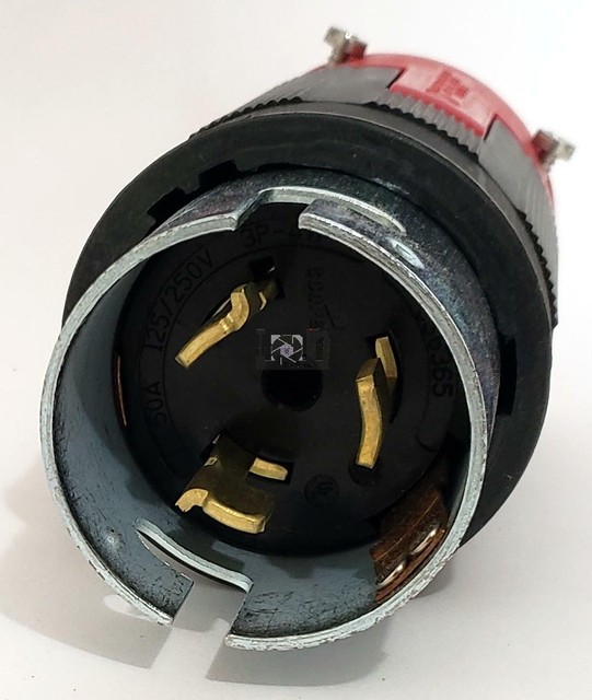 Cooper Wiring CS6365EX Plug 50a 125/250v 3p4w Hartlock