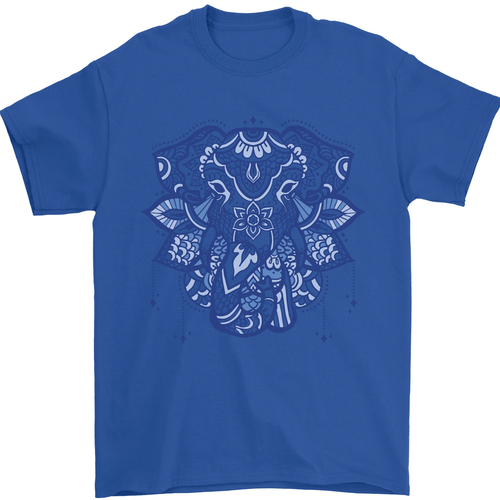 Camiseta De Hombre Elefante De Arte Mandala 100% Algodón - Imagen 9 de 90