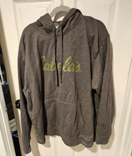 Cabela's In Green Logo Brand New Men's Gray Hoodie With Kangaroo Pocket 2XL