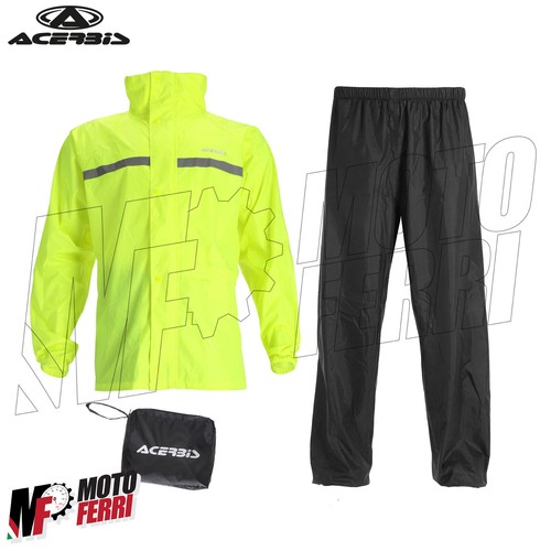 MF4049 Antipioggia Tuta Impermeabile Acerbis Giacca + Pantalone Moto Scooter - Foto 16 di 16