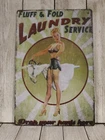 Laundry Room Sexy Pinup Girl Tin Sign Metal Poster Decor Vintage Style Funny