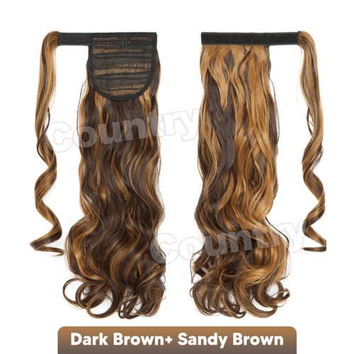 NEW Hair Wrap Ponytail Clip in Pony Tail Hair Extensions Real Natural as Human - Picture 17 of 18