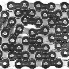 Izumi Jet Silver Black 1/8" Single-Speed Bike Chain 116L BMX Track Fixie