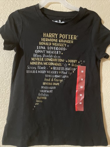 New Harry Potter Hermione Granger T-SHIRT GIRLS Black Color Size XS(4/5) - 第 2/5 張圖片