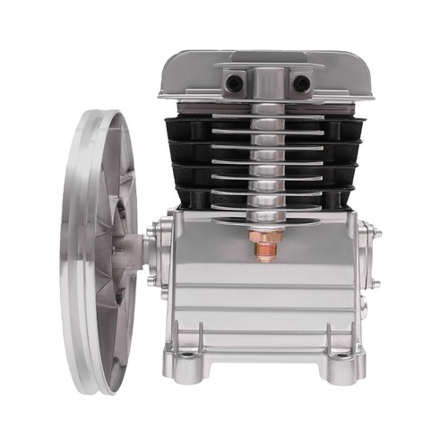 2HP 960RPM Air Compressor Pump Head Piston Compressor w/ 2 Cylinders Belt Pulley - Picture 6 of 16