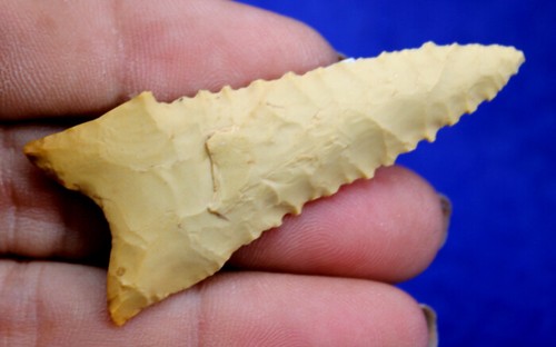 Auténtico artefacto de punta de flecha prehistórico clásico Dalton nativo indio - Imagen 5 de 9