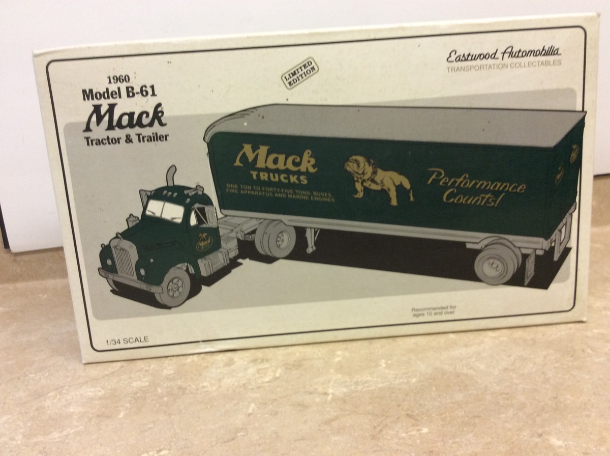 NEW First Gear 1960 Model B-61 Mack Tractor Trailer Eastwood