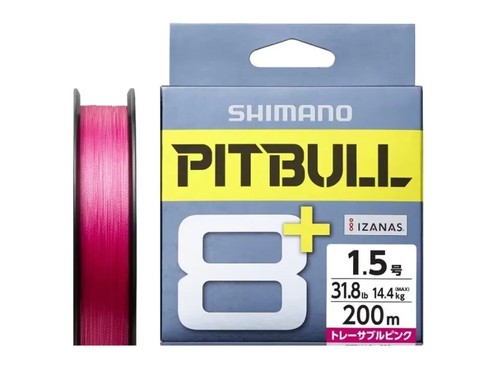 SHIMANO PITBULL 8+ 200m #0.4-9.3 lb Traceable pink PE Braided Line Made in Japan - Picture 2 of 6