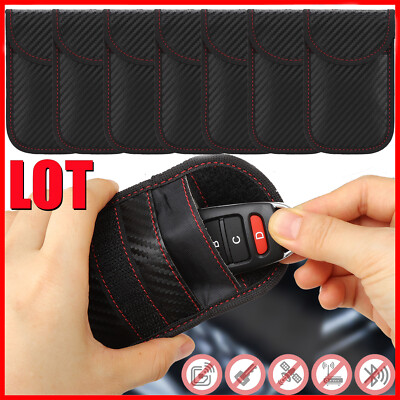 Anti-theft Car Key Fob RFID Signal Blocker RFID Shielding Faraday Pouch Bag Lot