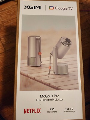 XGIMI MoGo Pro 1080P Portable Projector, Google TV with Licensed Netflix 