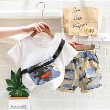 New Fashion Boy Short-sleeved Baby Suit Handsome Boy Summer Clothes