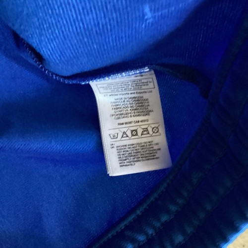 Rare Adidas Originals cremallera con capucha M (40-42) Trébol azul amarillo 2013 VGC - Imagen 6 de 9