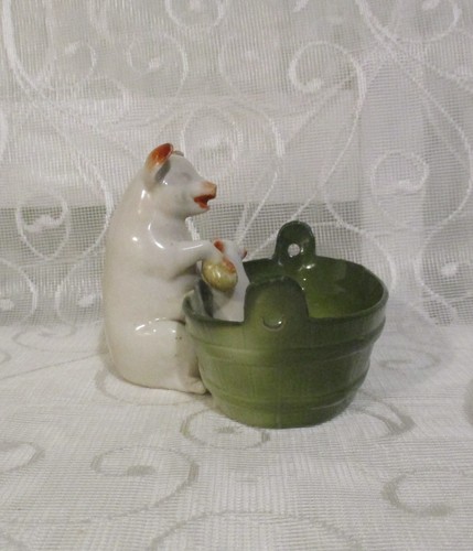 Antique German Pig Fairing Bath Time Mum Bathing Baby. - Picture 4 of 10