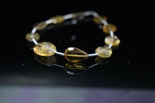 A++ Cuentas sueltas de piedras preciosas facetadas de citrino natural con forma de pera 7" para hacer joyas - Imagen 4 de 6