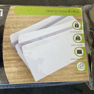 50 Manilla Peel & Seal DL Envelopes Post Mail Office Supplies  