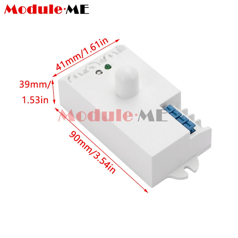 DC12-24V AC110-240V 5.8GHz Microwave Radar Sensor Body Motion HF Detector Switch - Image 3 of 4