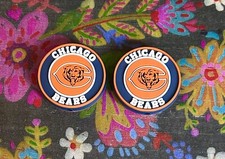 2 Piece CHICAGO Football Team Silicone Focal Beads DIY Jewelry Pens Sports Beads