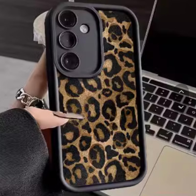 Case For Samsung S25 S24 S23 S22 S21 Plus Ultra A14 A54 A35 Leopard Phone Cover