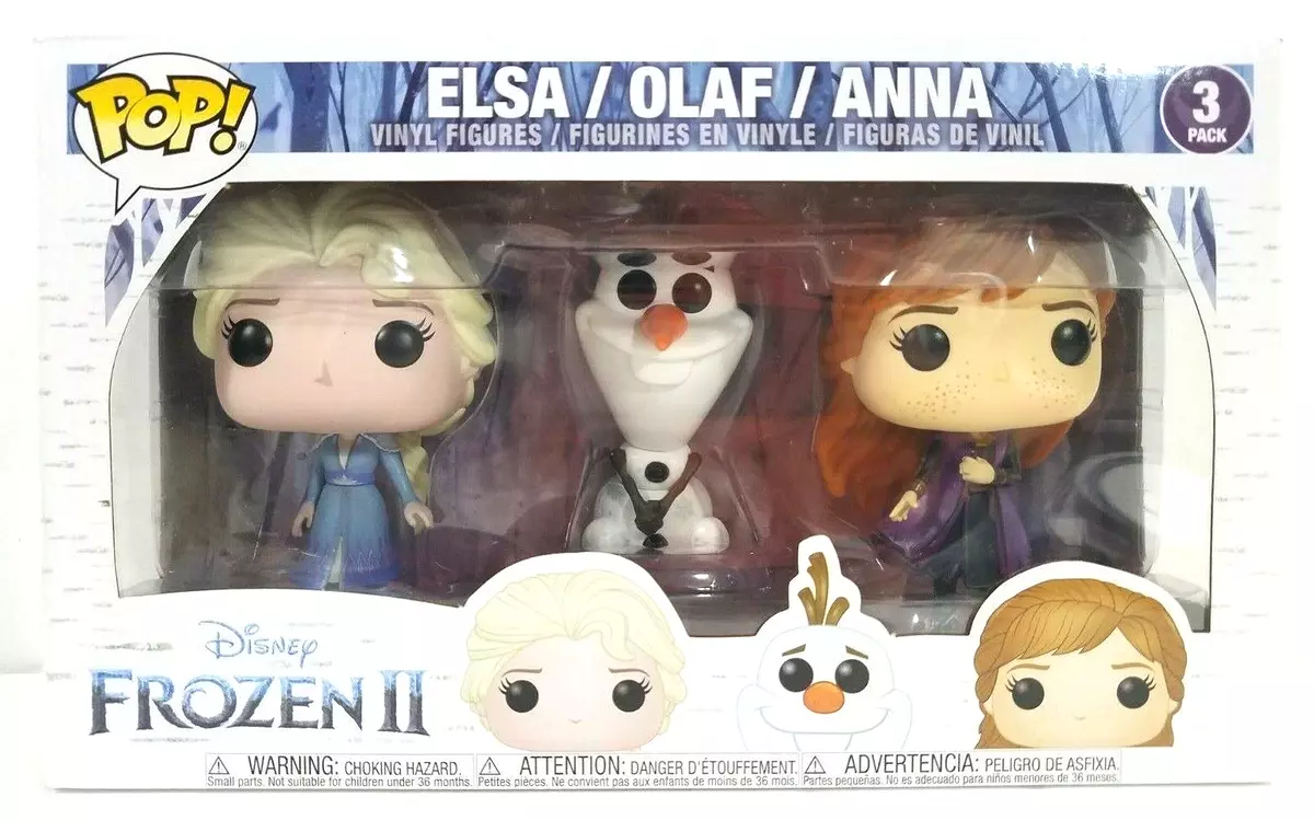 FUNKO POP DISNEY FROZEN 2 ELSA, ANNA and OLAF, 3 PACK EXCLUSIVE