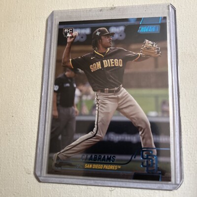 2022 Topps Stadium Club Cj Abram s Rookie Blue Foil Ssp/50!