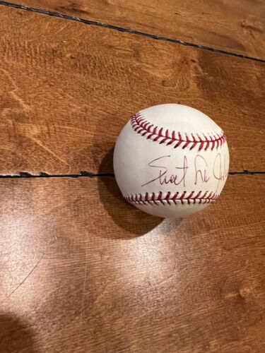 Sweet Lou Johnson FIRMADO AUTO RAWLINGS OML OFICIAL MAYOR LIGA BÉISBOL MLB HOLO - Imagen 2 de 6