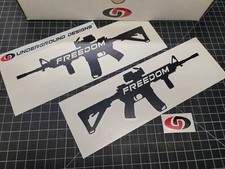 Freedom Decals 2pk Ar15 Second Amendment Firearm Rights American Flag Stickers
