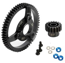 Powerhobby Hardened Steel 58T Spur Gear / 18T Pinion FOR Traxxas Rustler