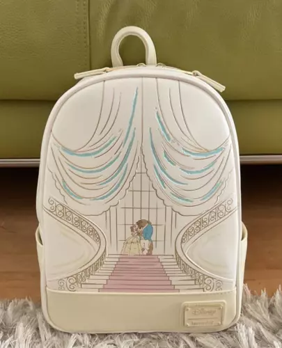 NWT Loungefly Disney Beauty & Beast ballroom sketch design mini backpack New