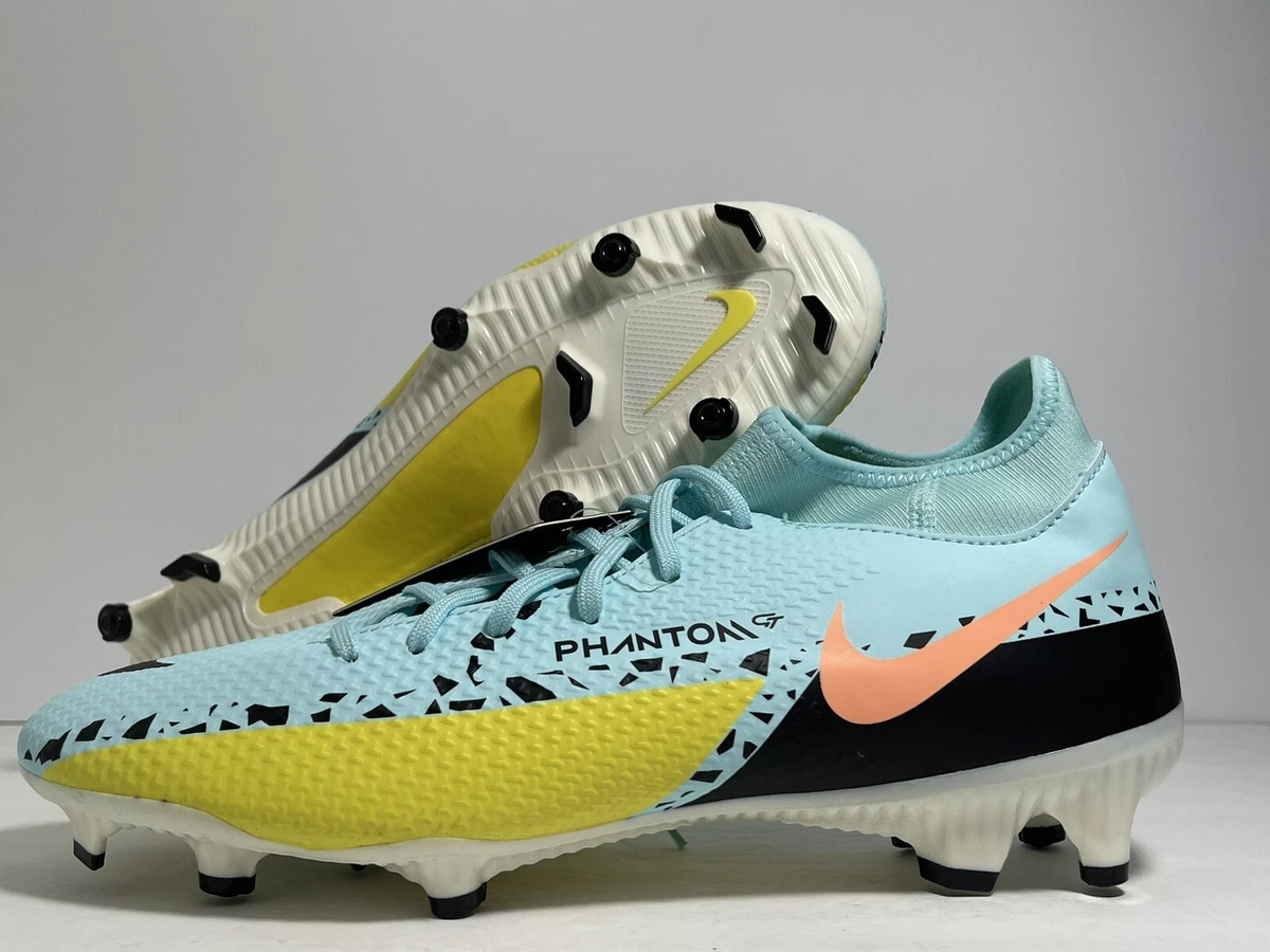 Nike Phantom GT2 Academy DF FG/MG Glacier Ice Blue Yellow DC0797407 Size 11.5 US