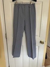 Vintage 70's Women's Alden Fashions Of Chicago blue and white Check pants