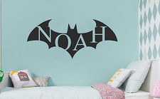 Custom Name Batman City Sticker Decal Nursery Kids Baby Room