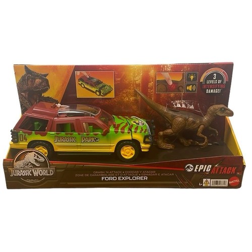 *selten* Jurassic World Jurassic Park Crash 'N Attack Ford Explorer AUSVERKAUFT!