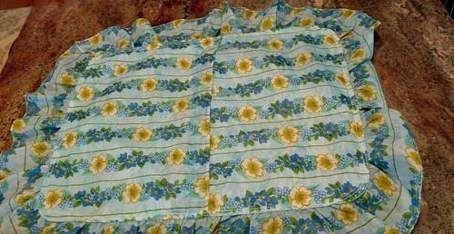2 Montgomery Ward Standard Polyester Floral Ruffled Vtg Pillow Shams 26x20" - Picture 8 of 13
