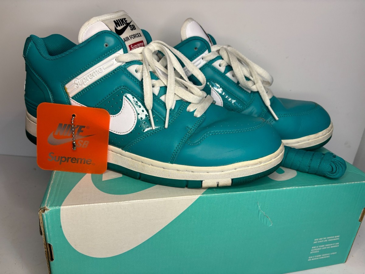 supreme x air force 2 low teal