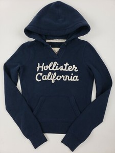 Hollister encoste Com Capuz Xs Extra Pequeno Mulheres Juniors Camisola Azul Marinho Escuro | eBay