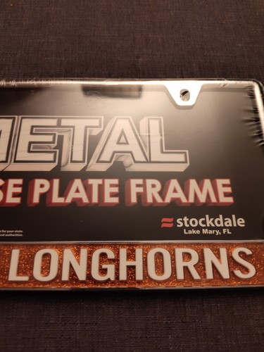 Telaio piastra in metallo Texas Longhorns Stockdale School College University - Foto 4 di 12