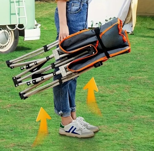 75 Zoll tragbares Klappbett - Schwerlast, 600 Pfund Tragfähigkeit, Outdoor Camping - Bild 7 von 7