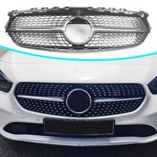 F&uuml;r Benz B-Klasse W247 B160 B180 2020&ndash;2022 Frontgrill Chrom Silber