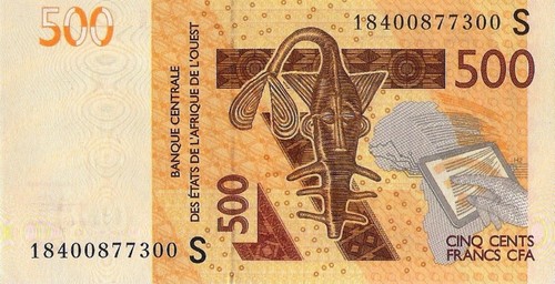 WEST AFRICAN STATES, GUINÉ BISSAU, 500 CFA, 2018, Code S, P-New, UNC - Picture 2 of 3