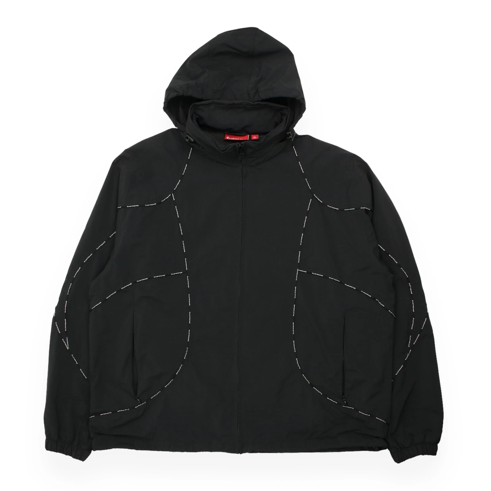 Veste à capuche Supreme Logo Piping taille L noir