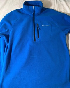 Columbia Half Zip Pullover Fleece Sweater Jacket in Blue Men/'s Medium