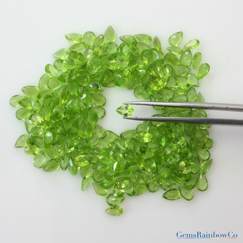 Natural Arizona Peridot Pear Faceted 5x3mm to 10x7mm Loose gemstones A Quality - Picture 4 of 8