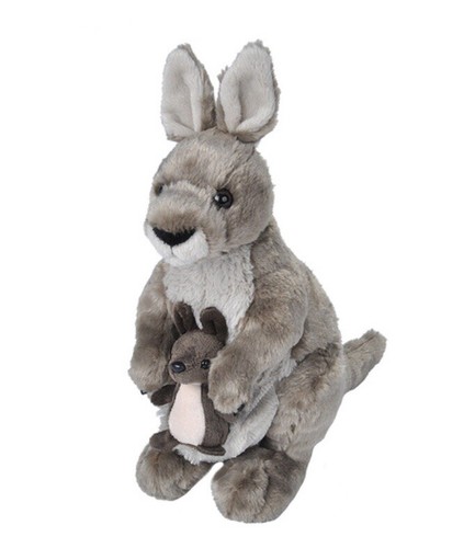 Wild Republic Cuddlekins - Kangaroo With Joey 12" - Picture 2 of 2