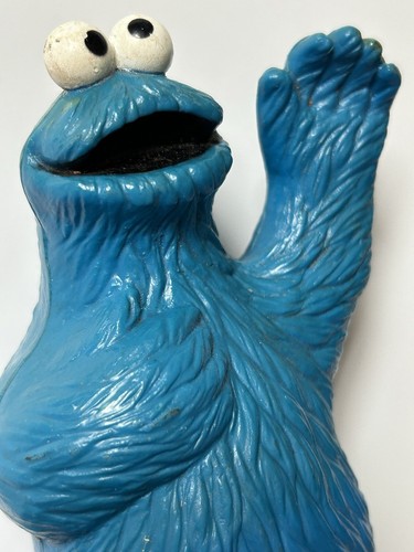 Vintage Sesame Street Cookie Monster Plastic 80’s Action Figure Toy Retro Henson - Picture 6 of 6