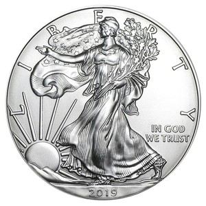 1 oz Silber American Silver Eagle 2019 USA 1 Dollar Silbermünze 999