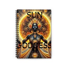 Sun Goddess Spiral Notebook - Ruled Line, Journal, Sketchbook, Diary, Writing