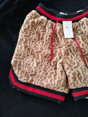 Men's Nike Leopard Print Faux Fur Premium Basketball Shorts DQ6176