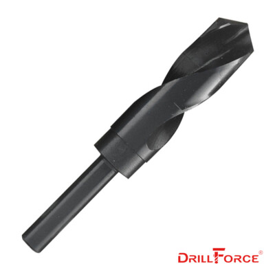 Drillforce 1 in. S&D Silver Deming HSS M2 Black Oxide 1/2'' Shank Drill Bit