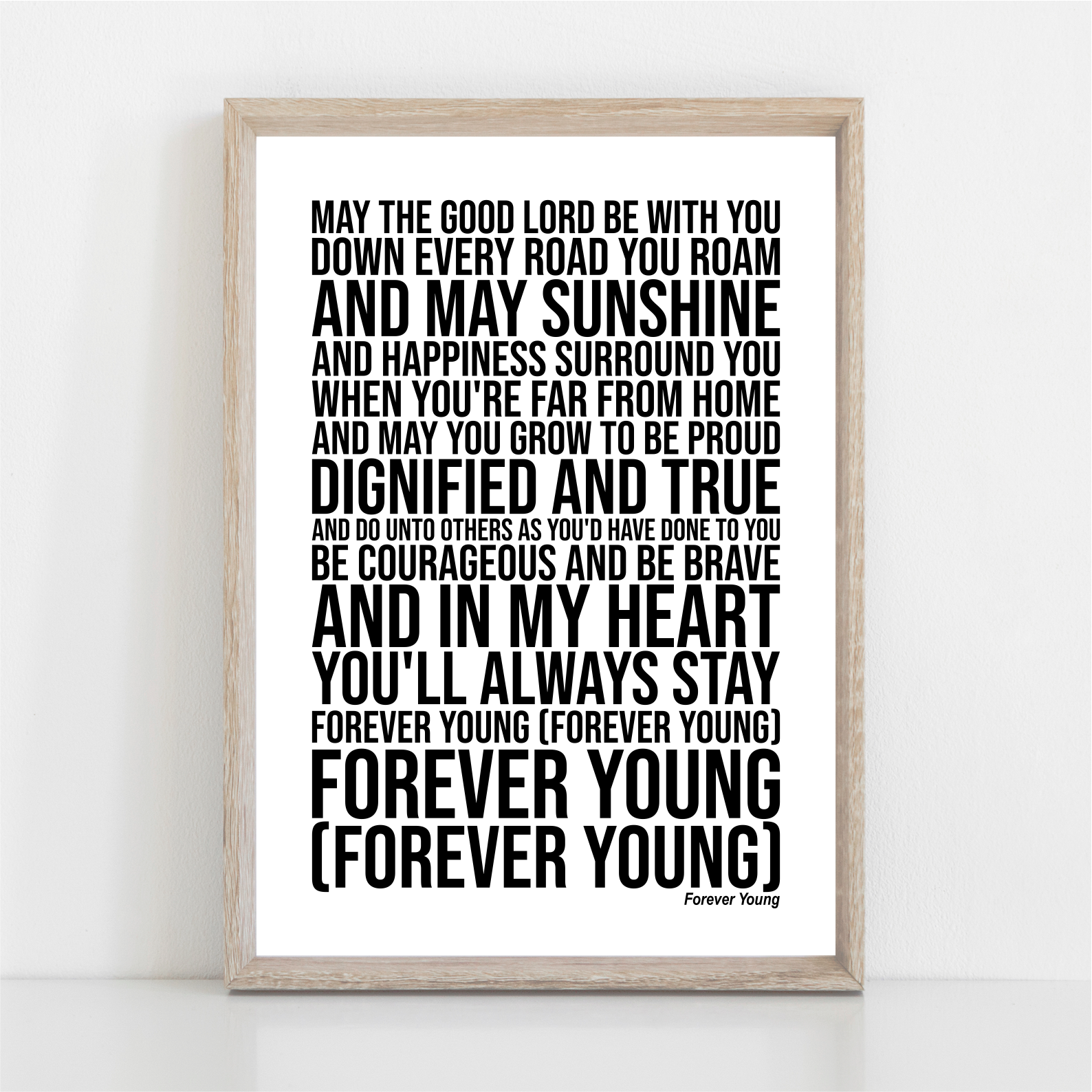 Rod Stewart FOREVER YOUNG Song Lyrics Poster Print Wall Art | eBay UK
